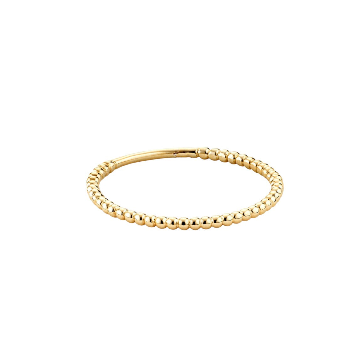 14k Gold Beaded Ring