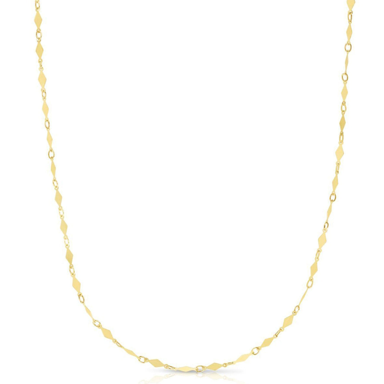 14K Gold Kite Chain Necklace