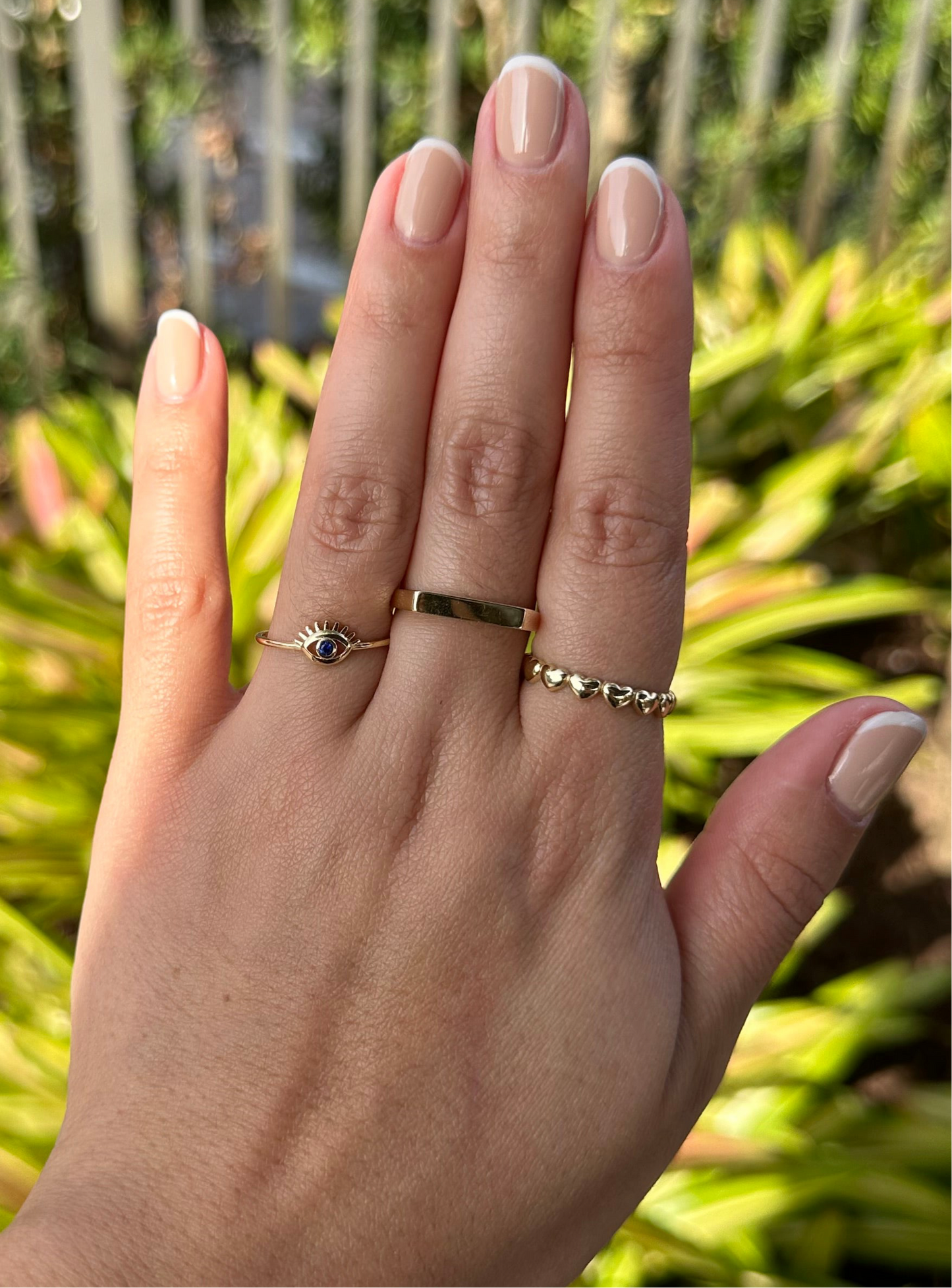 14K Gold Heart Eternity Ring