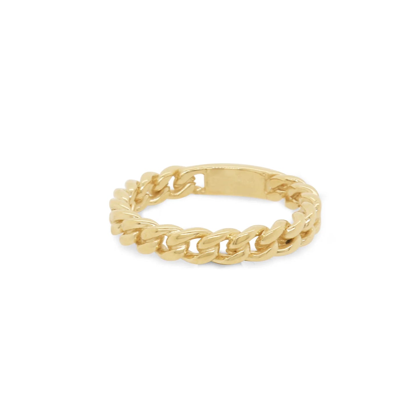14K Curb Link Chain Ring