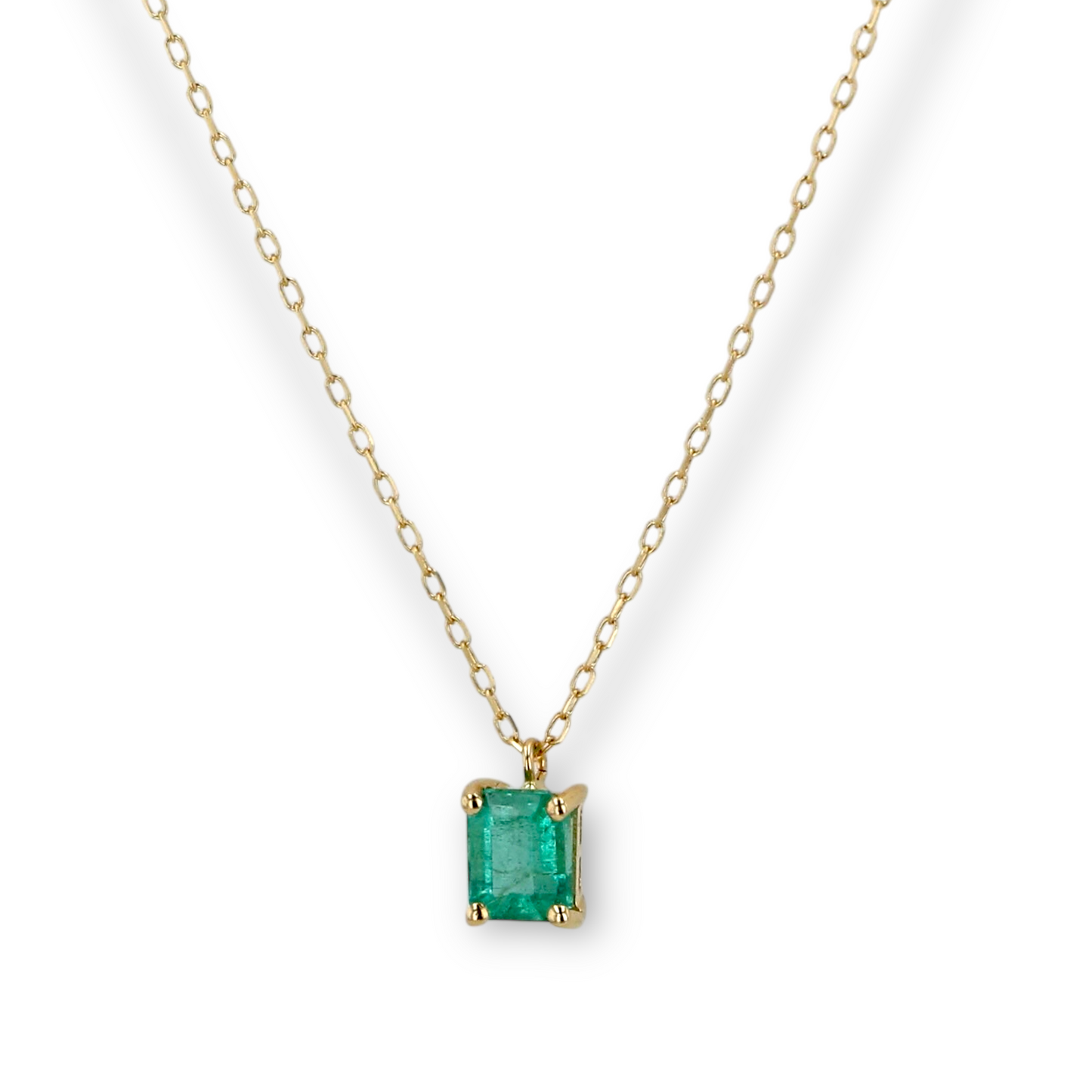 18K Emerald neckclace