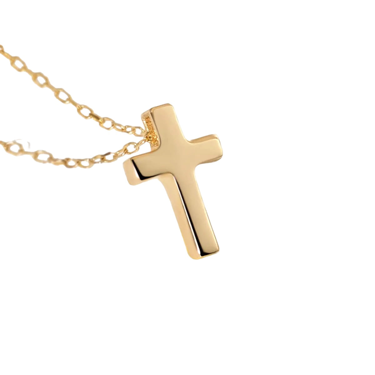 14K Tiny Cross Necklace