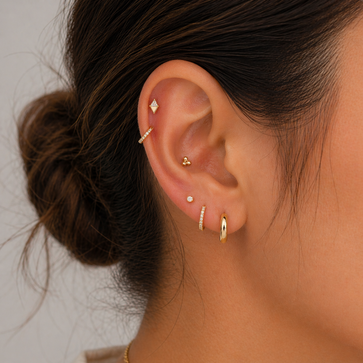 14K Aurora mini stud