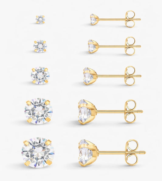 Everyday Round CZ Stud