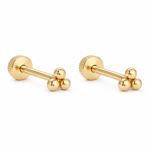 10K Trinity earrings