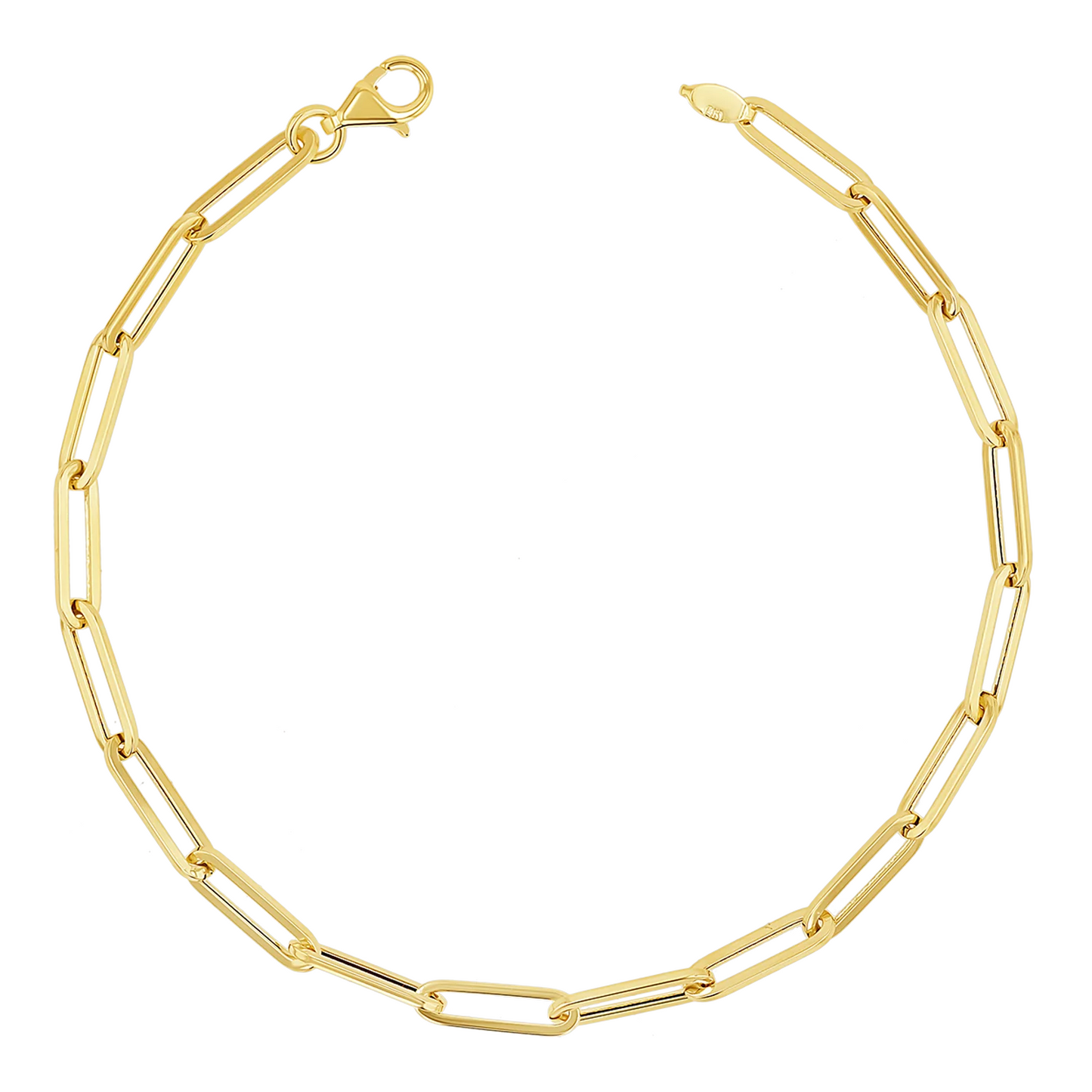 14K Paper Clip Chain Bracelet