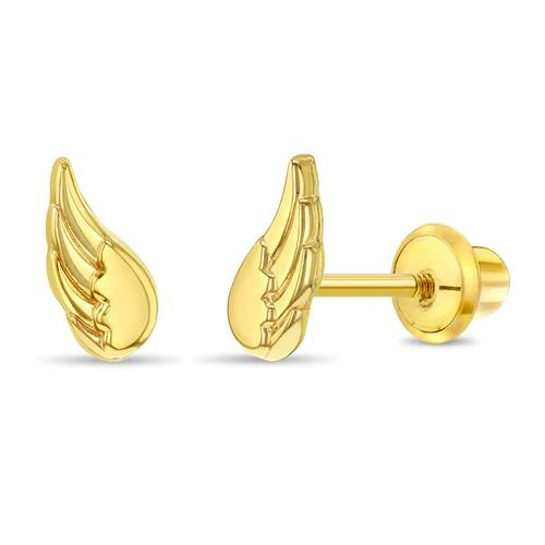 14k Angel Wings Earrings