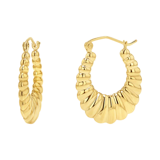 14k Door Knocker Earrings
