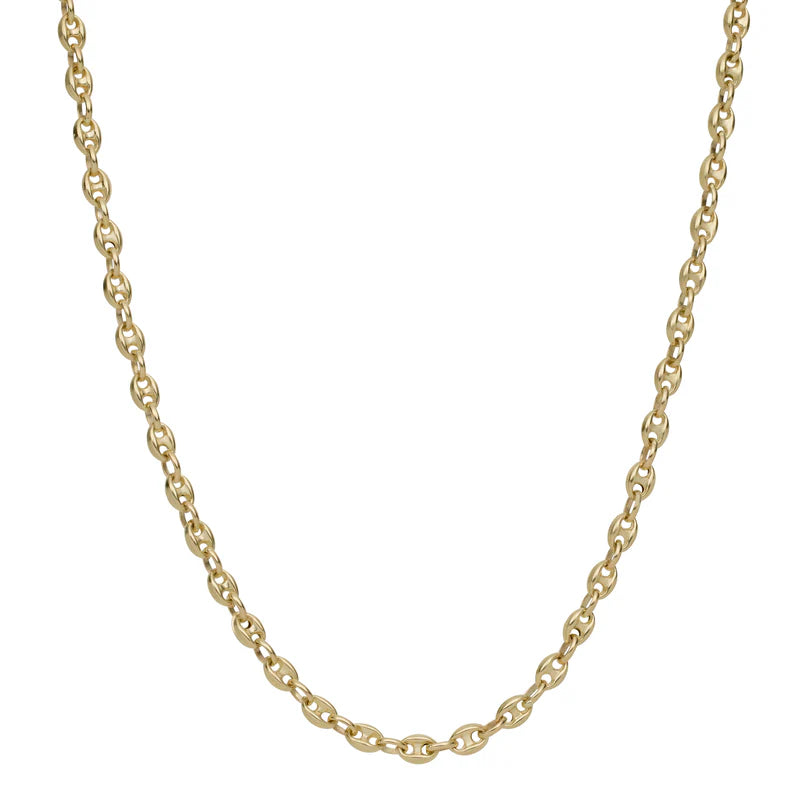 18K Puff Mariner Chain  22"