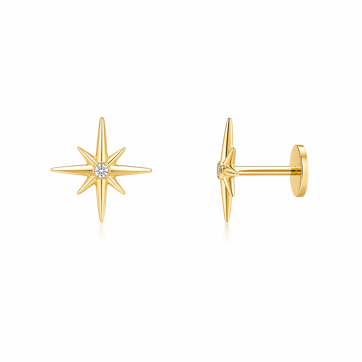 14K Star stud