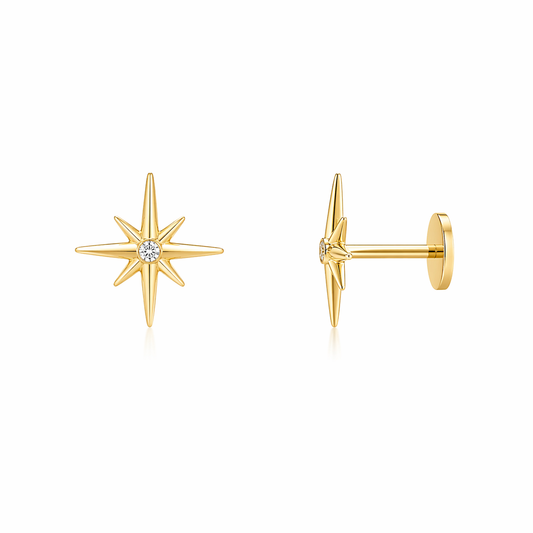 14K Star stud