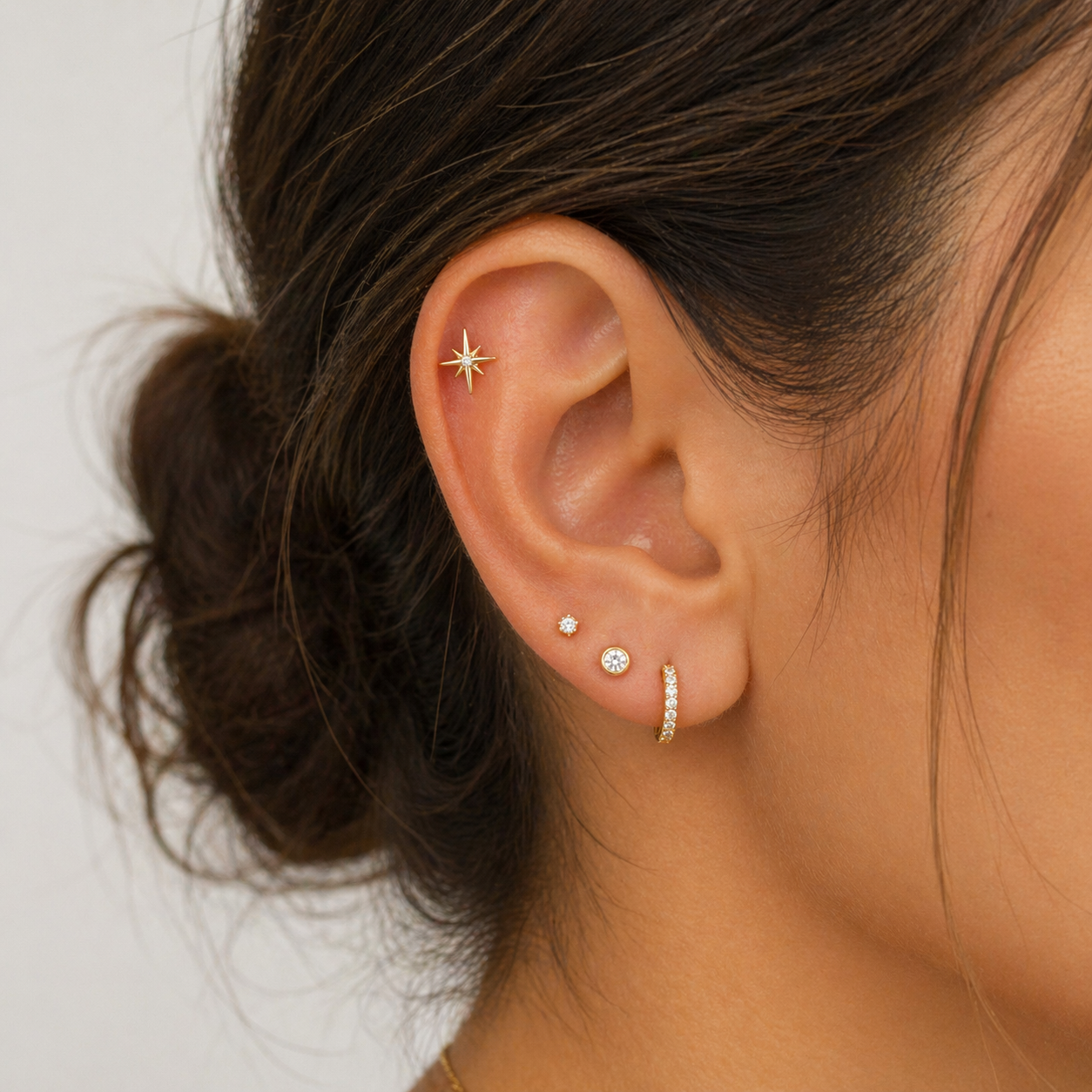 14K Star stud