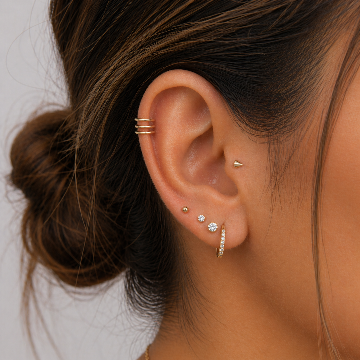 14K Spike stud