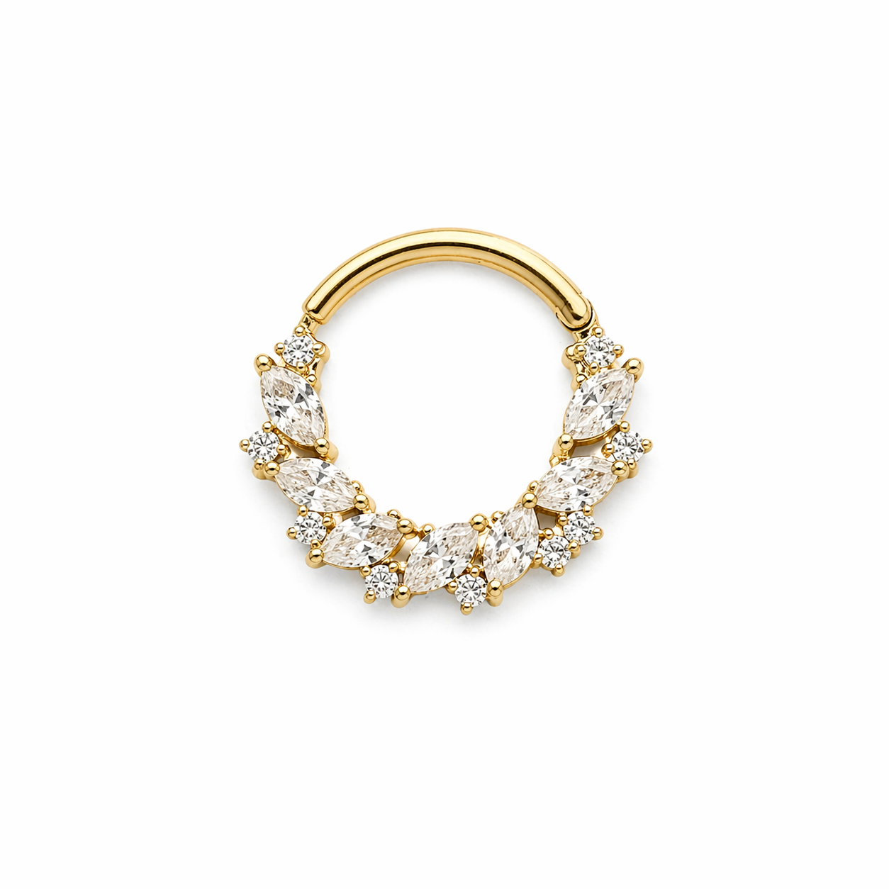 14K Clicker hoop earring