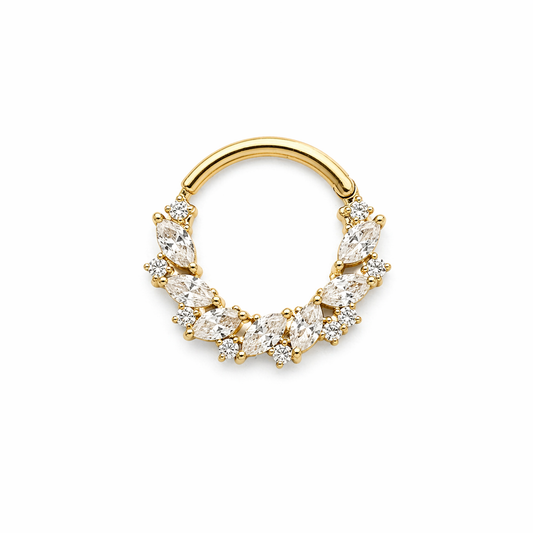 14K Clicker hoop earring