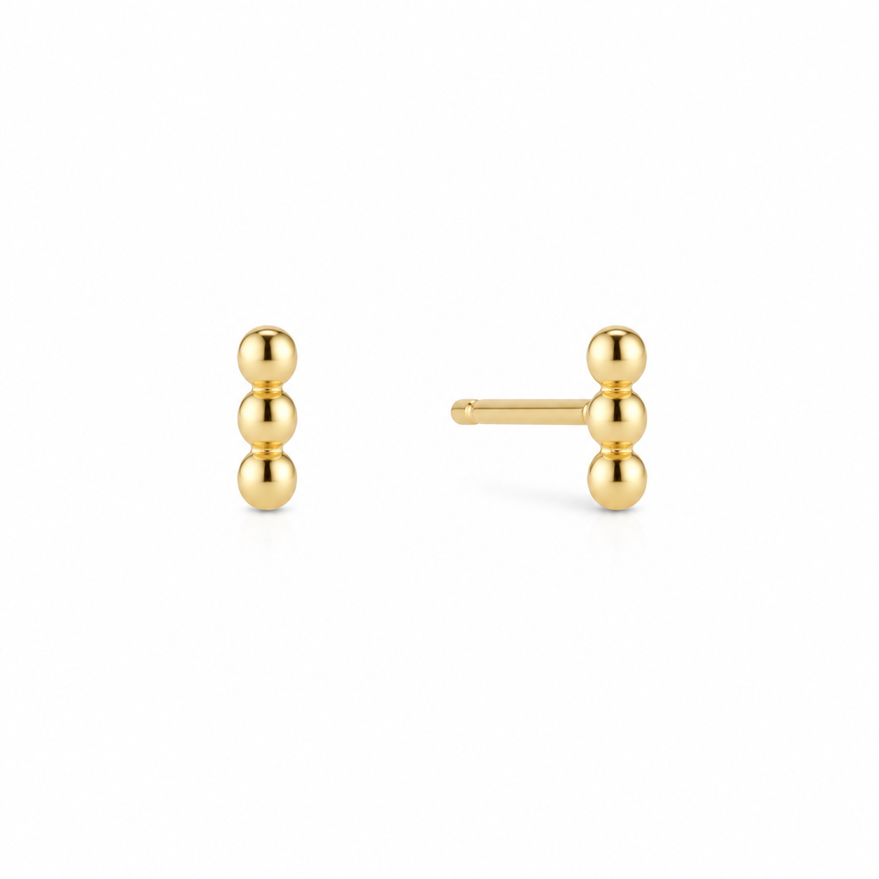 10K Tiny Triple Ball Earring