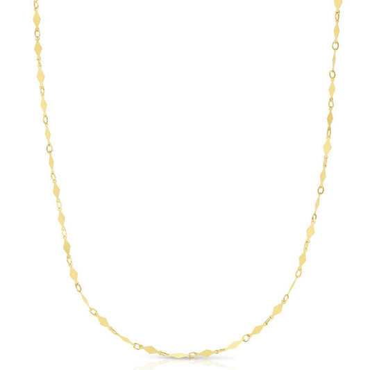 14K Gold Kite Chain Necklace