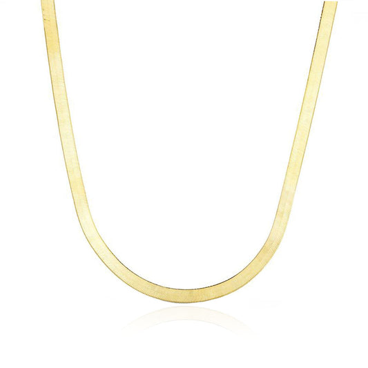 10K Mini Herringbone Necklace 2MM 18’’