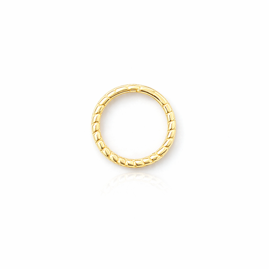 14K Gold Helix Hoop