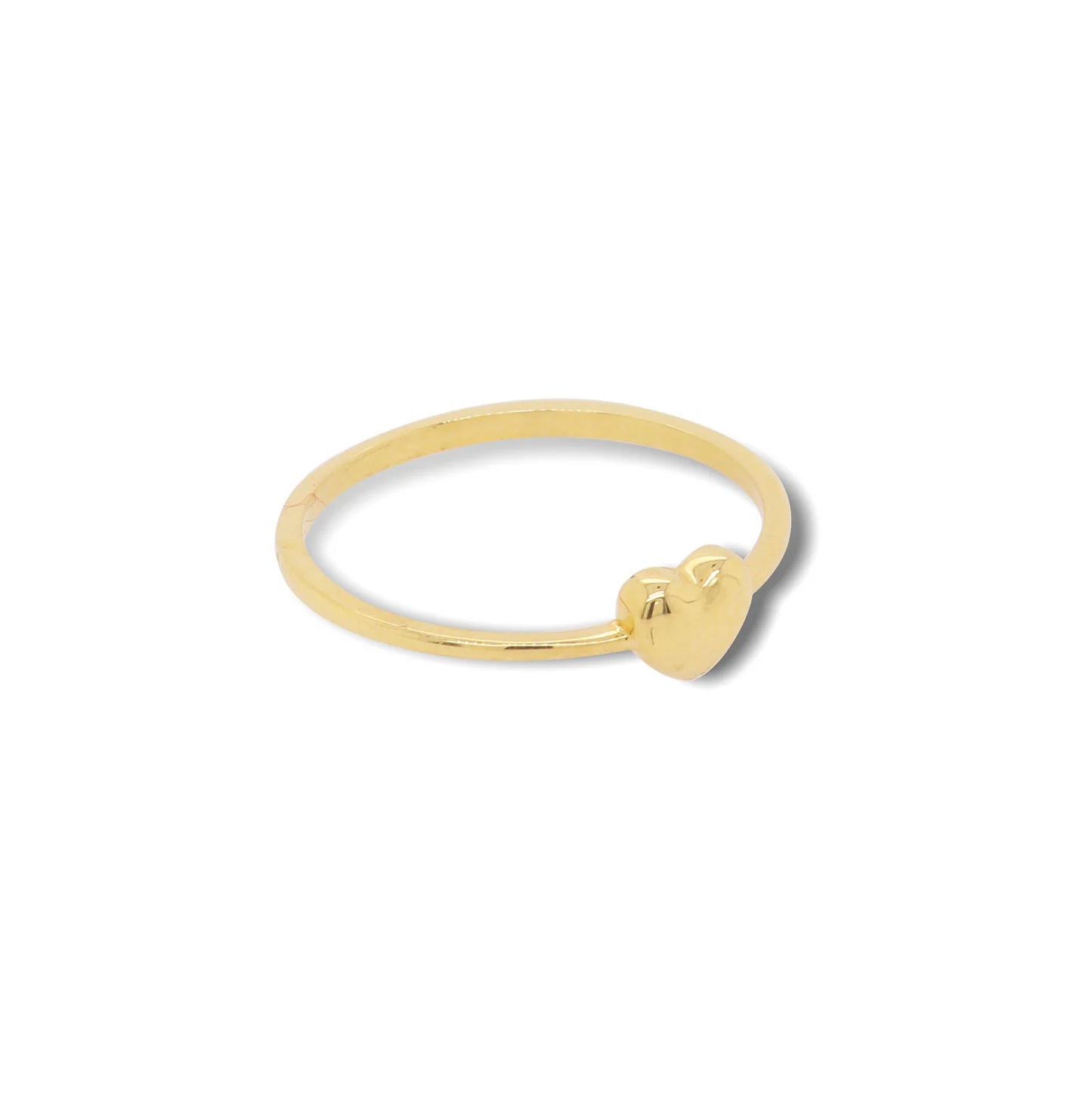 14K Gold Puffy Heart Ring