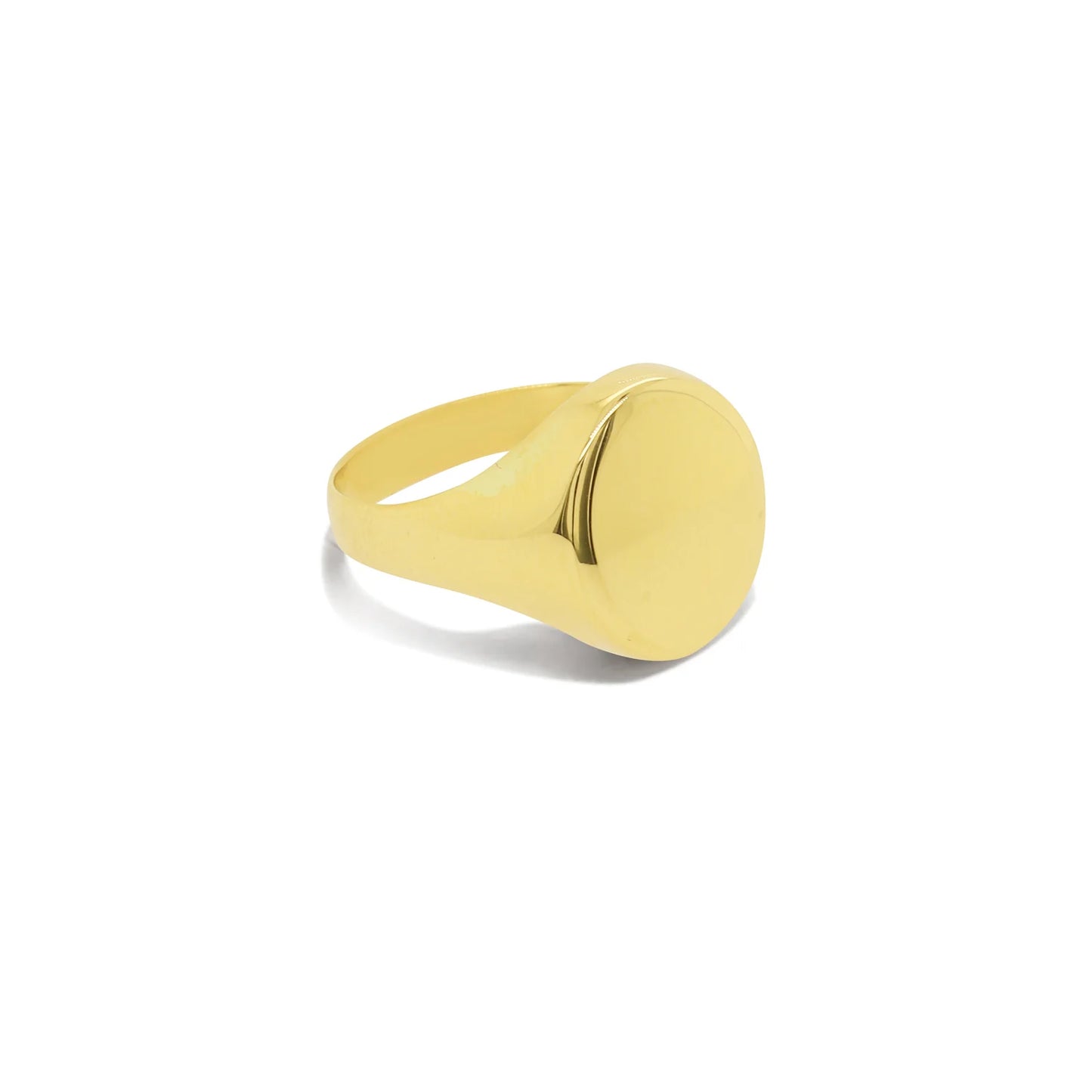 14K Gold Oval Signet Ring