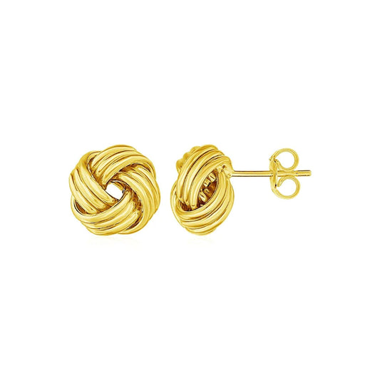 14K Gold Knot Stud Earrings