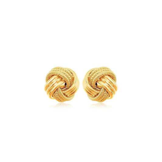 14K Gold Knot Stud Earrings